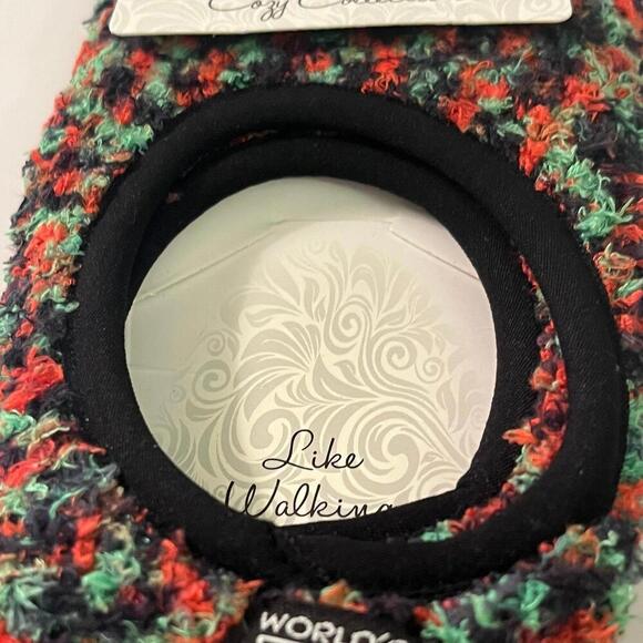 Worlds Softest Sock Cozy Collection slip on multicolor red green black - Picture 5 of 9